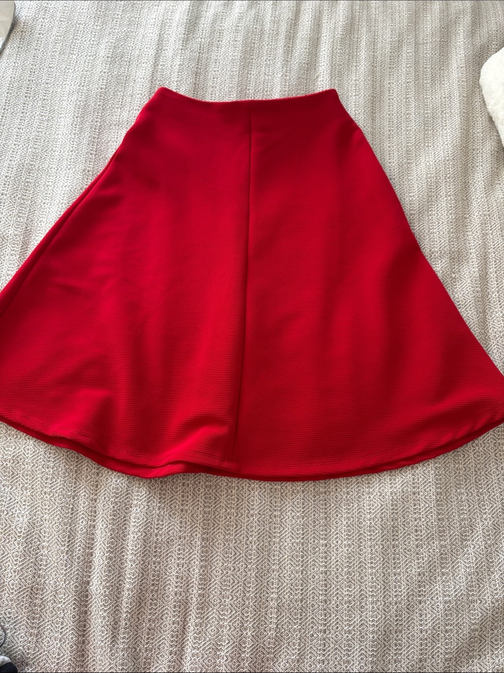 Forever 21 Red Midi A-Line Skirt